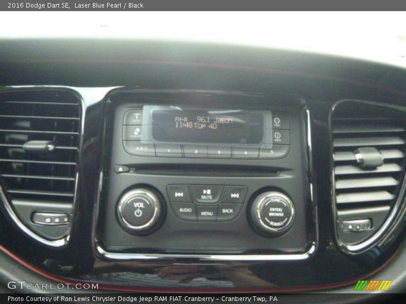 Laser Blue Pearl / Black 2016 Dodge Dart SE