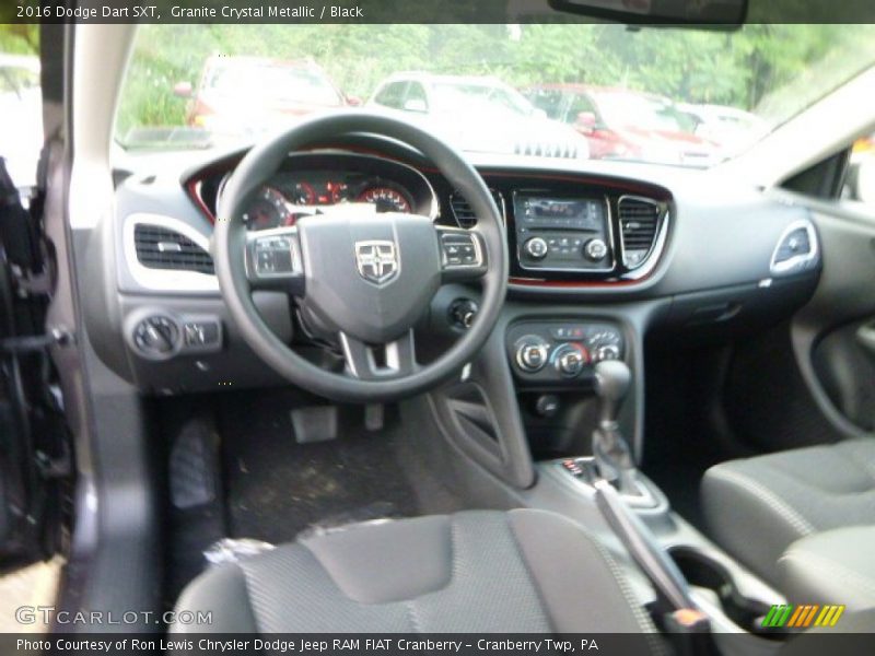 Granite Crystal Metallic / Black 2016 Dodge Dart SXT