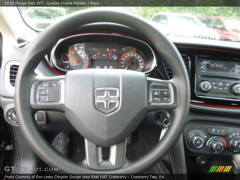 Granite Crystal Metallic / Black 2016 Dodge Dart SXT