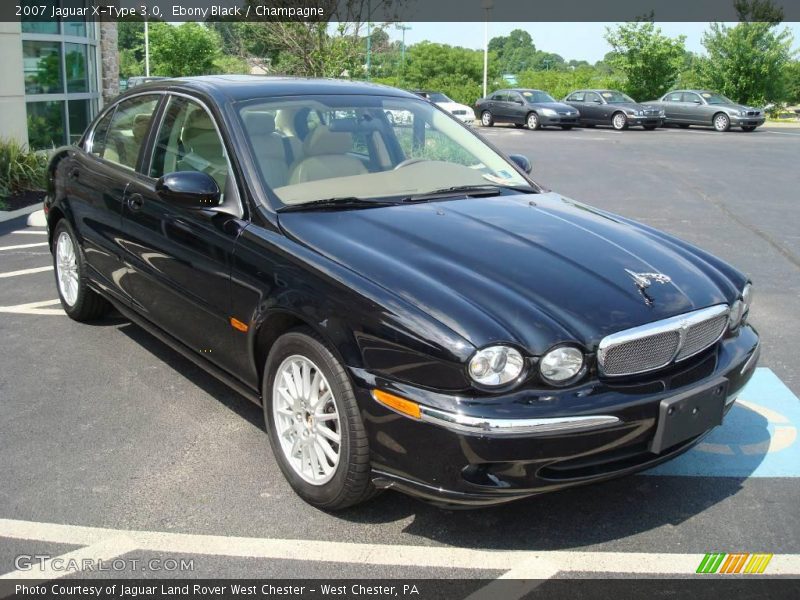 Ebony Black / Champagne 2007 Jaguar X-Type 3.0