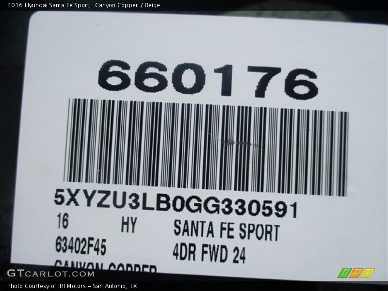 Canyon Copper / Beige 2016 Hyundai Santa Fe Sport