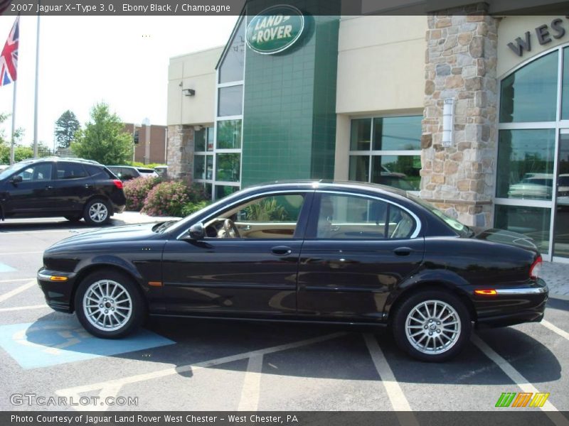 Ebony Black / Champagne 2007 Jaguar X-Type 3.0