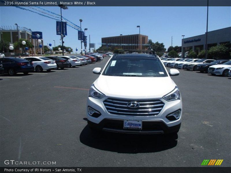 Monaco White / Black 2016 Hyundai Santa Fe Limited