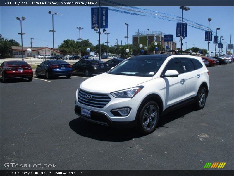 Monaco White / Black 2016 Hyundai Santa Fe Limited