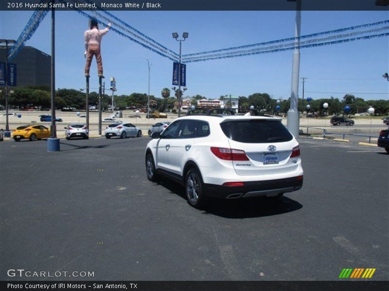 Monaco White / Black 2016 Hyundai Santa Fe Limited