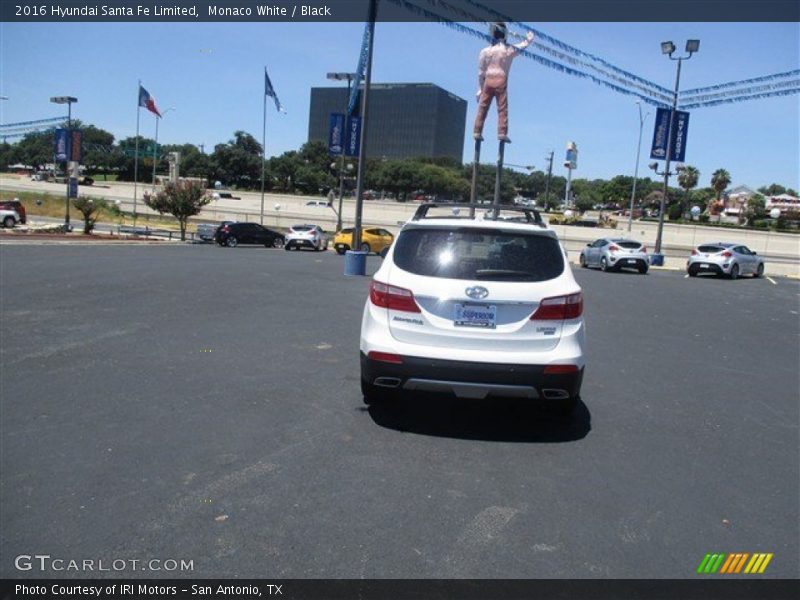 Monaco White / Black 2016 Hyundai Santa Fe Limited
