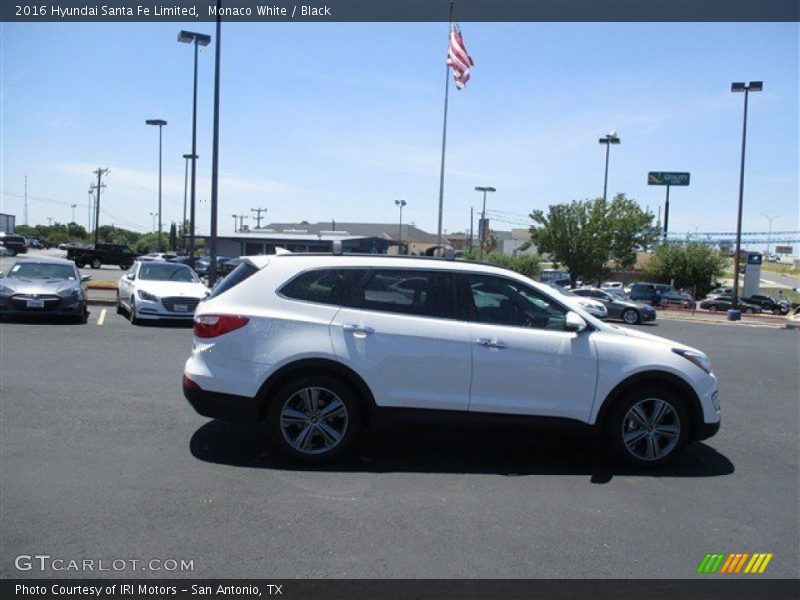 Monaco White / Black 2016 Hyundai Santa Fe Limited