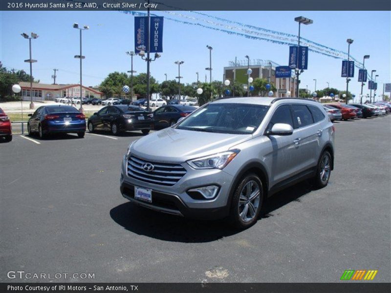 Circuit Silver / Gray 2016 Hyundai Santa Fe SE AWD