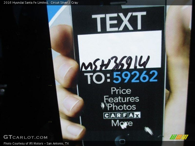 Circuit Silver / Gray 2016 Hyundai Santa Fe Limited