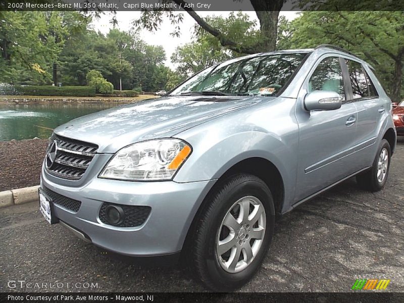 Capri Blue Metallic / Ash Grey 2007 Mercedes-Benz ML 350 4Matic