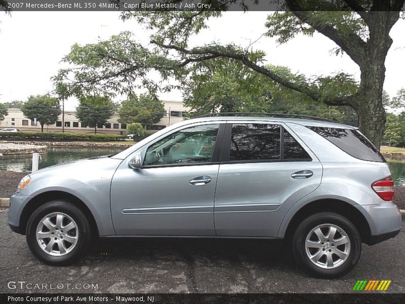 Capri Blue Metallic / Ash Grey 2007 Mercedes-Benz ML 350 4Matic