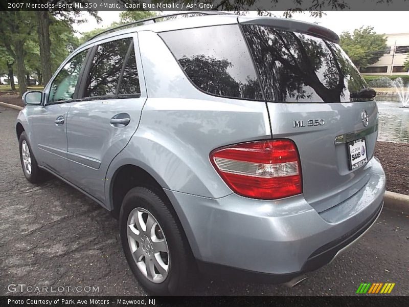 Capri Blue Metallic / Ash Grey 2007 Mercedes-Benz ML 350 4Matic