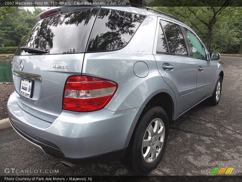 Capri Blue Metallic / Ash Grey 2007 Mercedes-Benz ML 350 4Matic