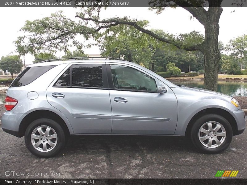 Capri Blue Metallic / Ash Grey 2007 Mercedes-Benz ML 350 4Matic