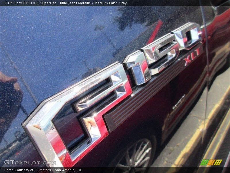 Blue Jeans Metallic / Medium Earth Gray 2015 Ford F150 XLT SuperCab