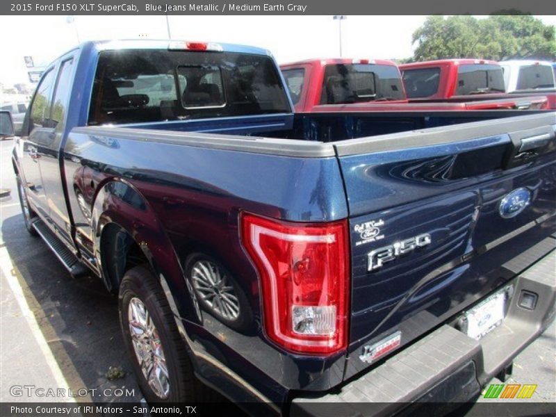 Blue Jeans Metallic / Medium Earth Gray 2015 Ford F150 XLT SuperCab