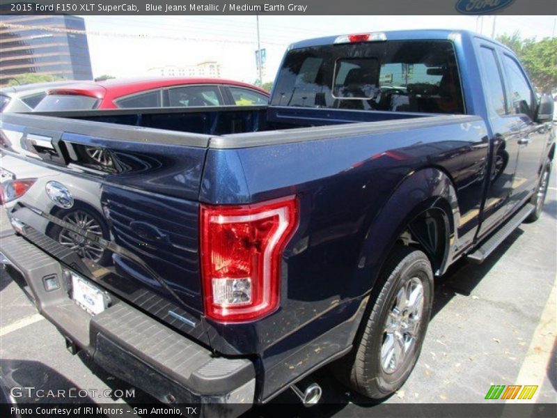 Blue Jeans Metallic / Medium Earth Gray 2015 Ford F150 XLT SuperCab