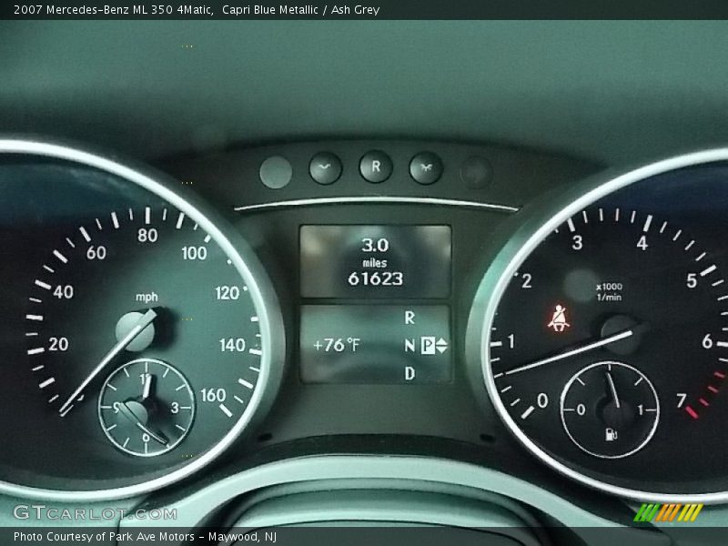 Capri Blue Metallic / Ash Grey 2007 Mercedes-Benz ML 350 4Matic