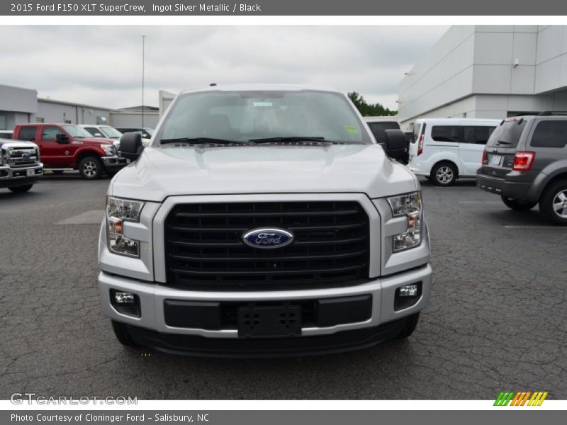 Ingot Silver Metallic / Black 2015 Ford F150 XLT SuperCrew