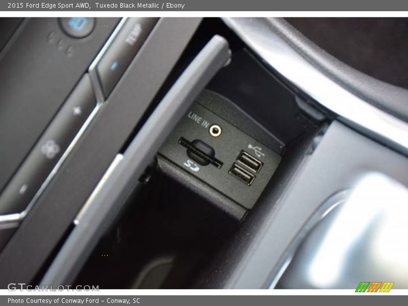 Tuxedo Black Metallic / Ebony 2015 Ford Edge Sport AWD