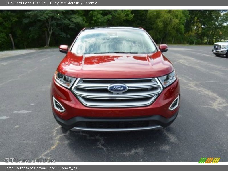 Ruby Red Metallic / Ceramic 2015 Ford Edge Titanium