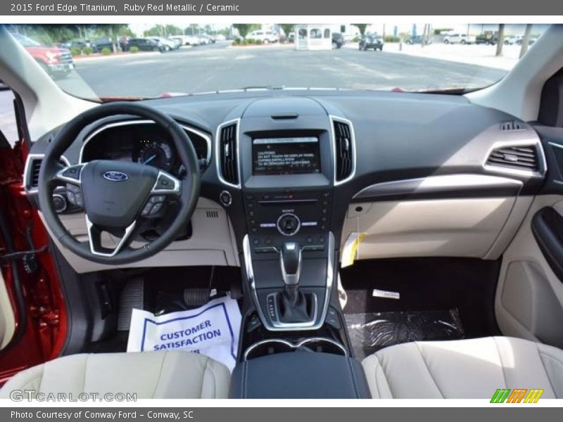 Ruby Red Metallic / Ceramic 2015 Ford Edge Titanium