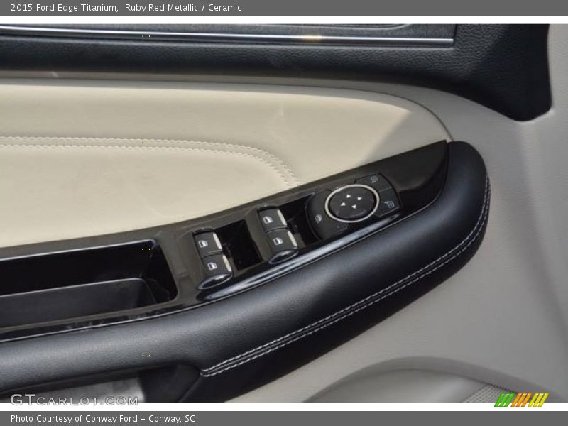 Ruby Red Metallic / Ceramic 2015 Ford Edge Titanium