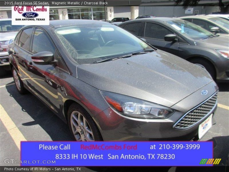 Magnetic Metallic / Charcoal Black 2015 Ford Focus SE Sedan
