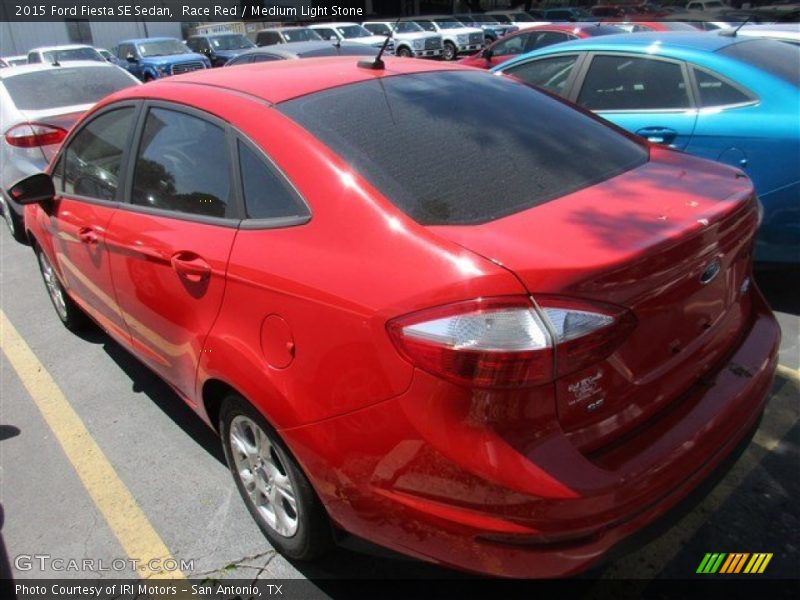 Race Red / Medium Light Stone 2015 Ford Fiesta SE Sedan