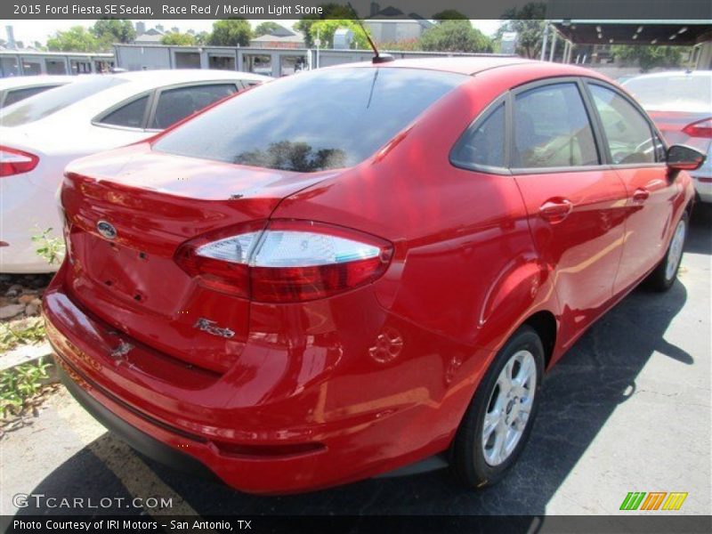 Race Red / Medium Light Stone 2015 Ford Fiesta SE Sedan