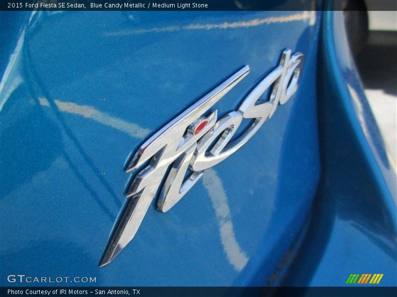 Blue Candy Metallic / Medium Light Stone 2015 Ford Fiesta SE Sedan