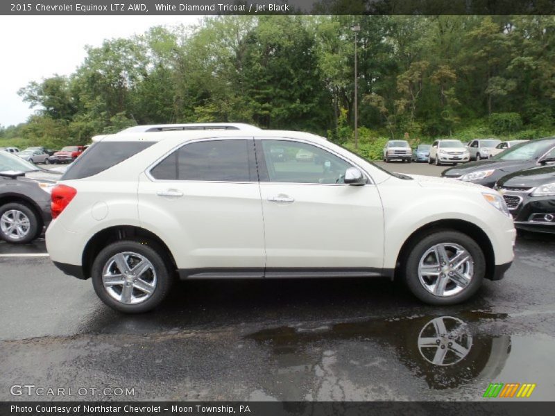 White Diamond Tricoat / Jet Black 2015 Chevrolet Equinox LTZ AWD