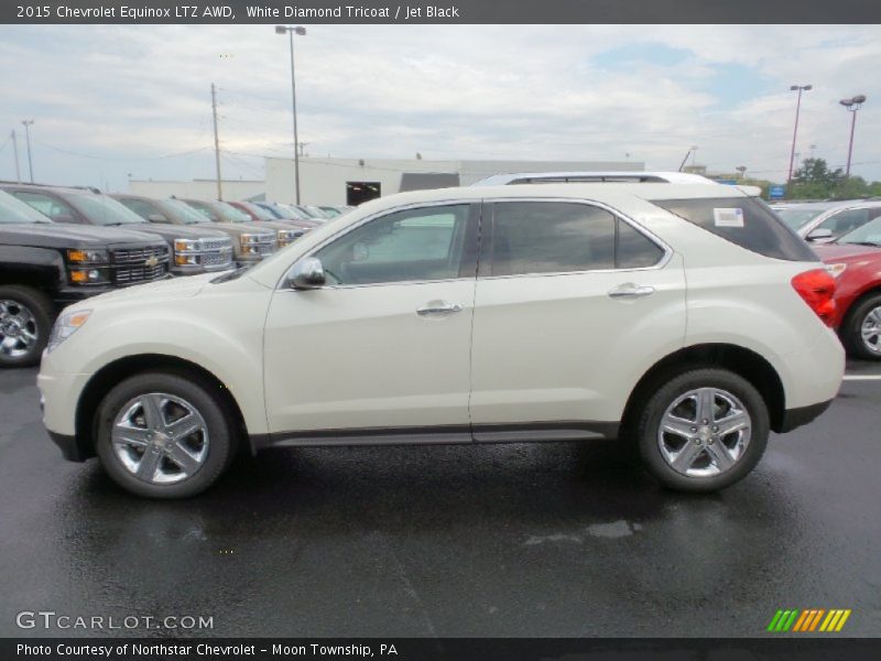 White Diamond Tricoat / Jet Black 2015 Chevrolet Equinox LTZ AWD
