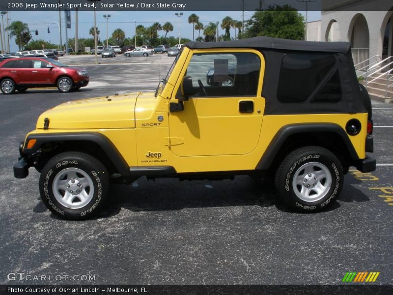 Solar Yellow / Dark Slate Gray 2006 Jeep Wrangler Sport 4x4