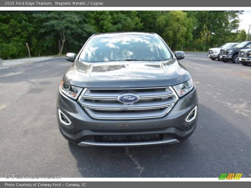 Magnetic Metallic / Cognac 2015 Ford Edge Titanium