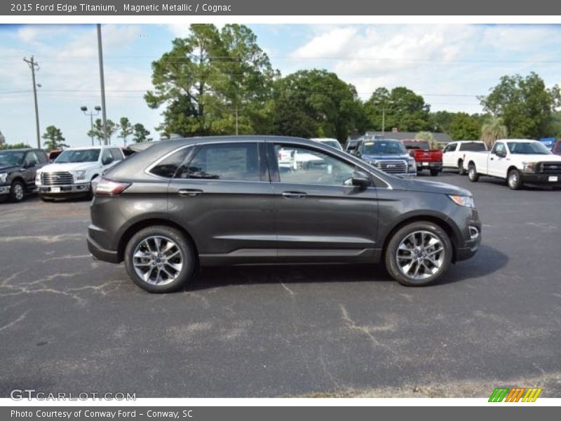Magnetic Metallic / Cognac 2015 Ford Edge Titanium