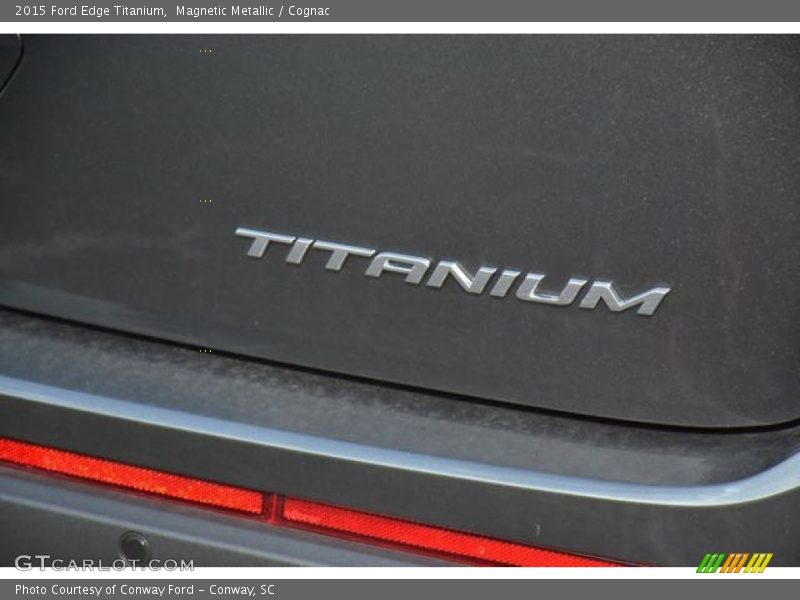 Magnetic Metallic / Cognac 2015 Ford Edge Titanium