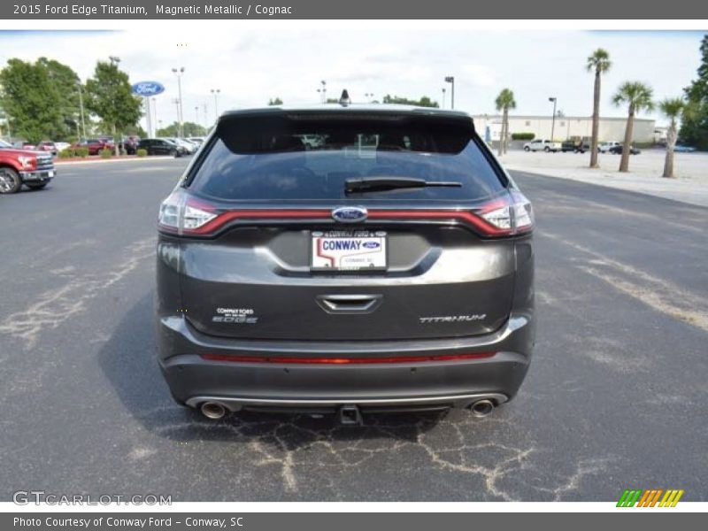 Magnetic Metallic / Cognac 2015 Ford Edge Titanium