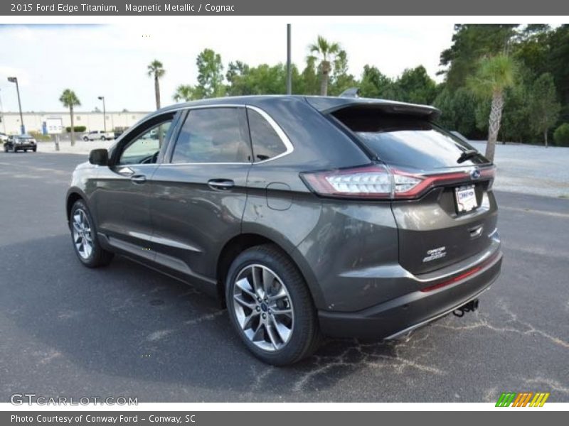 Magnetic Metallic / Cognac 2015 Ford Edge Titanium