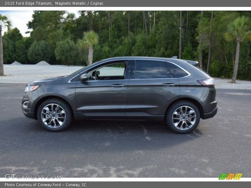 Magnetic Metallic / Cognac 2015 Ford Edge Titanium