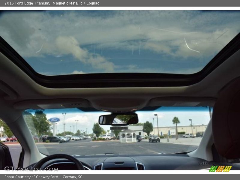 Magnetic Metallic / Cognac 2015 Ford Edge Titanium