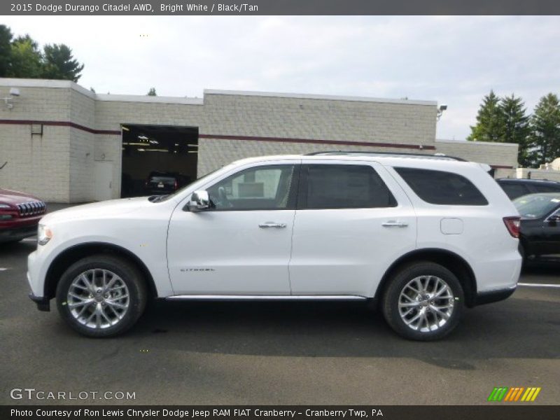 Bright White / Black/Tan 2015 Dodge Durango Citadel AWD