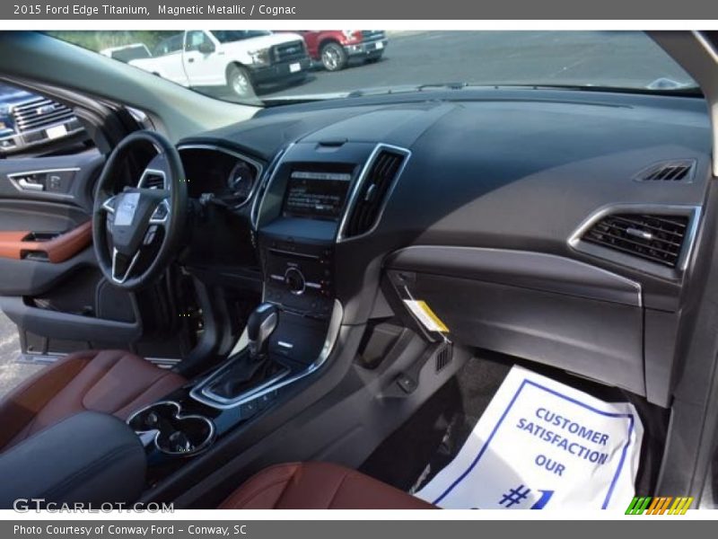 Magnetic Metallic / Cognac 2015 Ford Edge Titanium