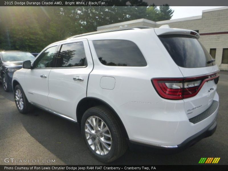 Bright White / Black/Tan 2015 Dodge Durango Citadel AWD