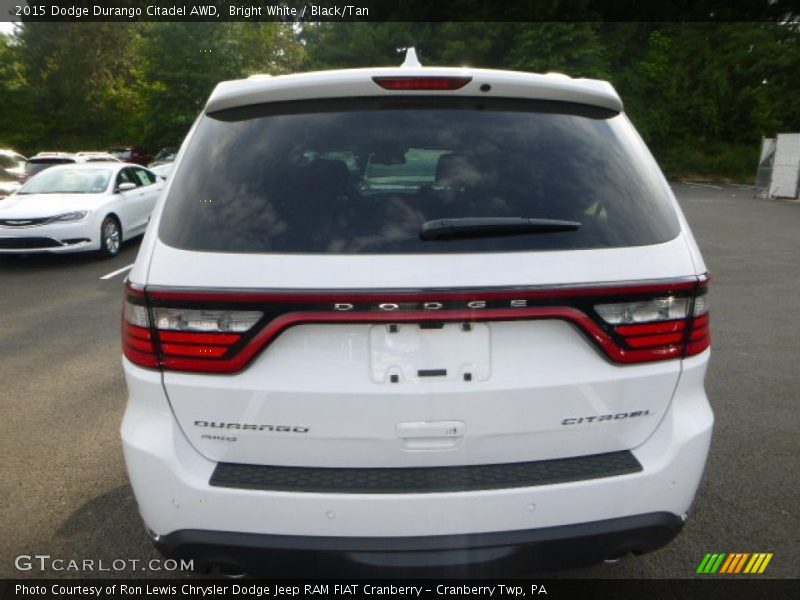 Bright White / Black/Tan 2015 Dodge Durango Citadel AWD