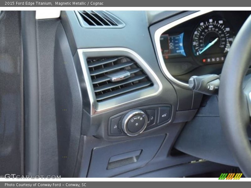 Magnetic Metallic / Cognac 2015 Ford Edge Titanium