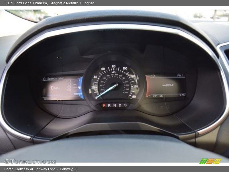 Magnetic Metallic / Cognac 2015 Ford Edge Titanium