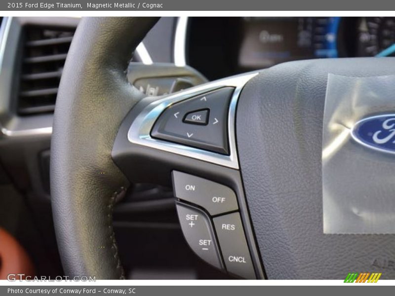 Magnetic Metallic / Cognac 2015 Ford Edge Titanium
