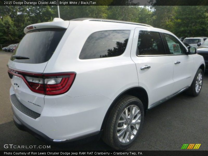 Bright White / Black/Tan 2015 Dodge Durango Citadel AWD