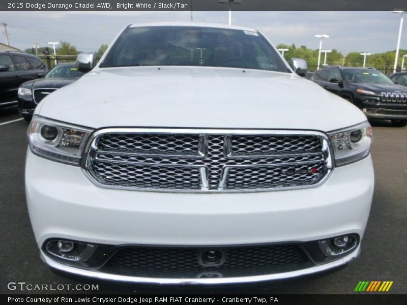 Bright White / Black/Tan 2015 Dodge Durango Citadel AWD